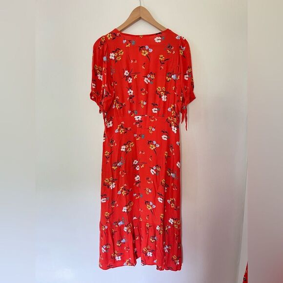 ANTHROPOLOGIE Maeve Eudora Floral Midi Dress Front Button US 2 - Picture 5 of 5